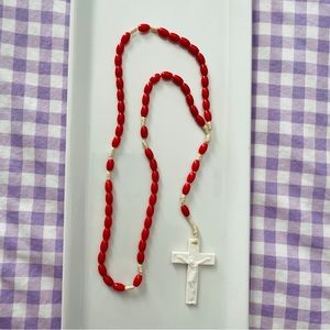 Vintage 1950’s Rosary Bead Necklace